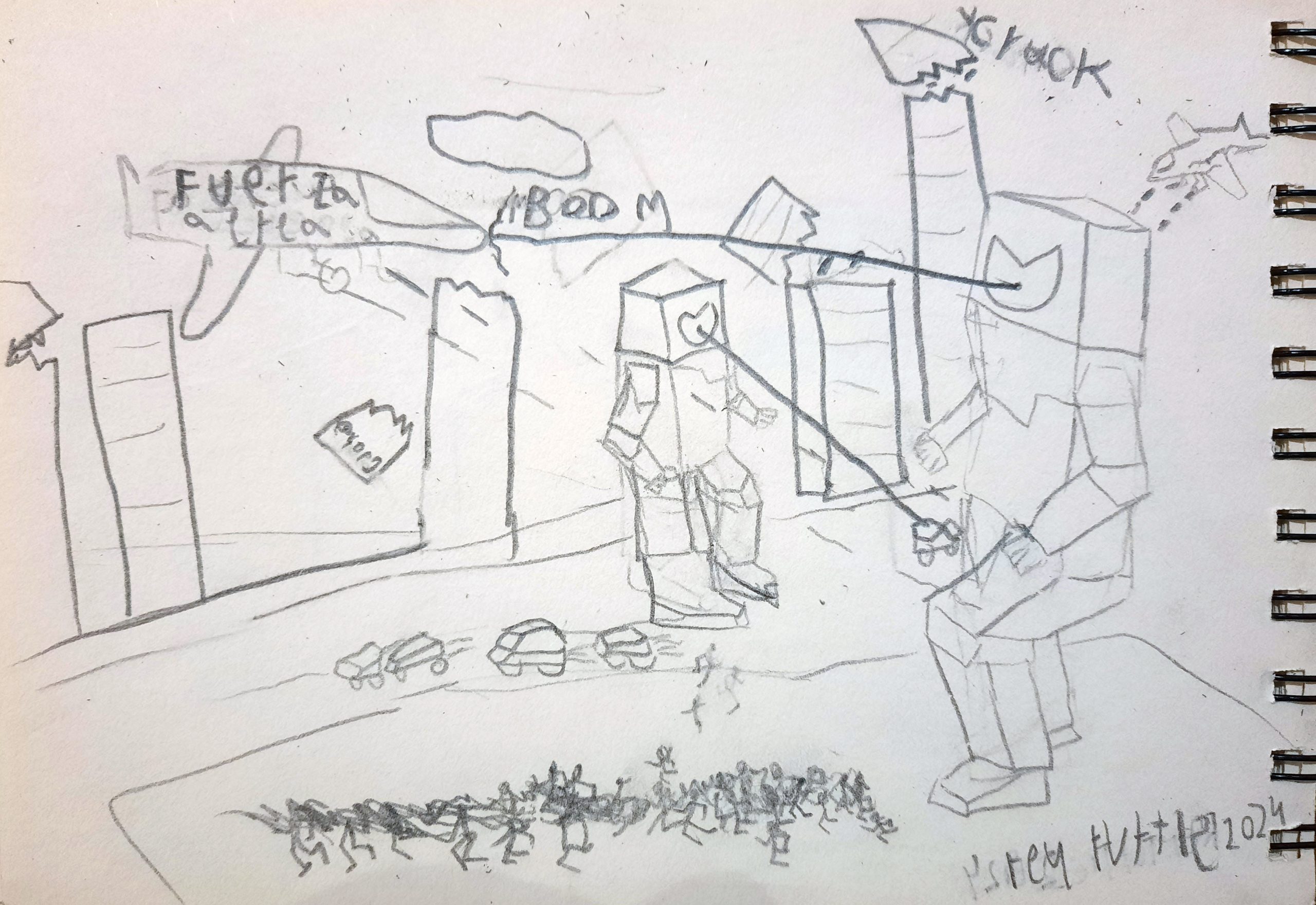 ¡Hola Gigantes! ¿Pueden poner este dibujo como dibujo del mes para la edición de Apocalipsis Robot?