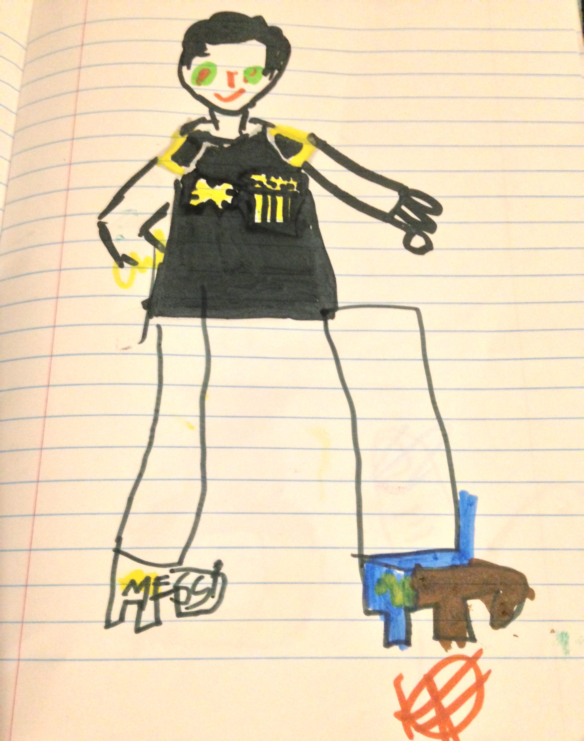 Un dibujo de cuando yo tenia 4 años