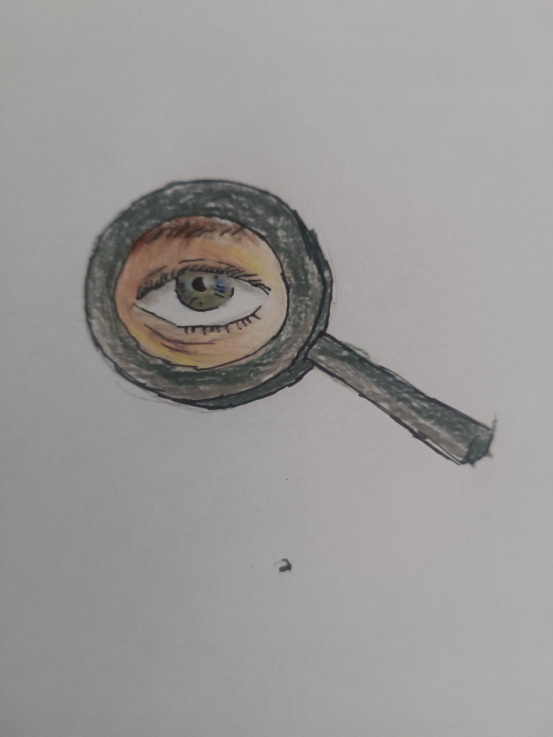 Ojo mirando atravez de una lupa para la edición de clubes secretos