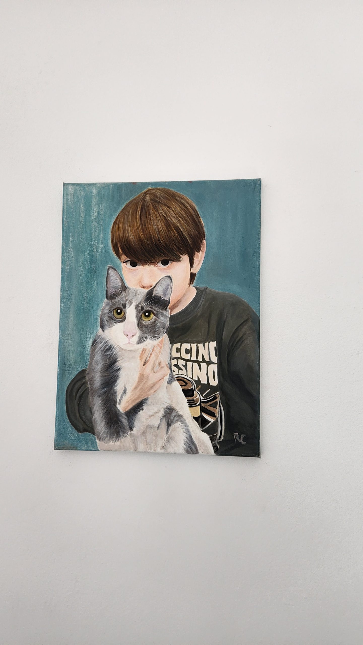 Dibujo yo y mi gato 🐱 LUiGi.