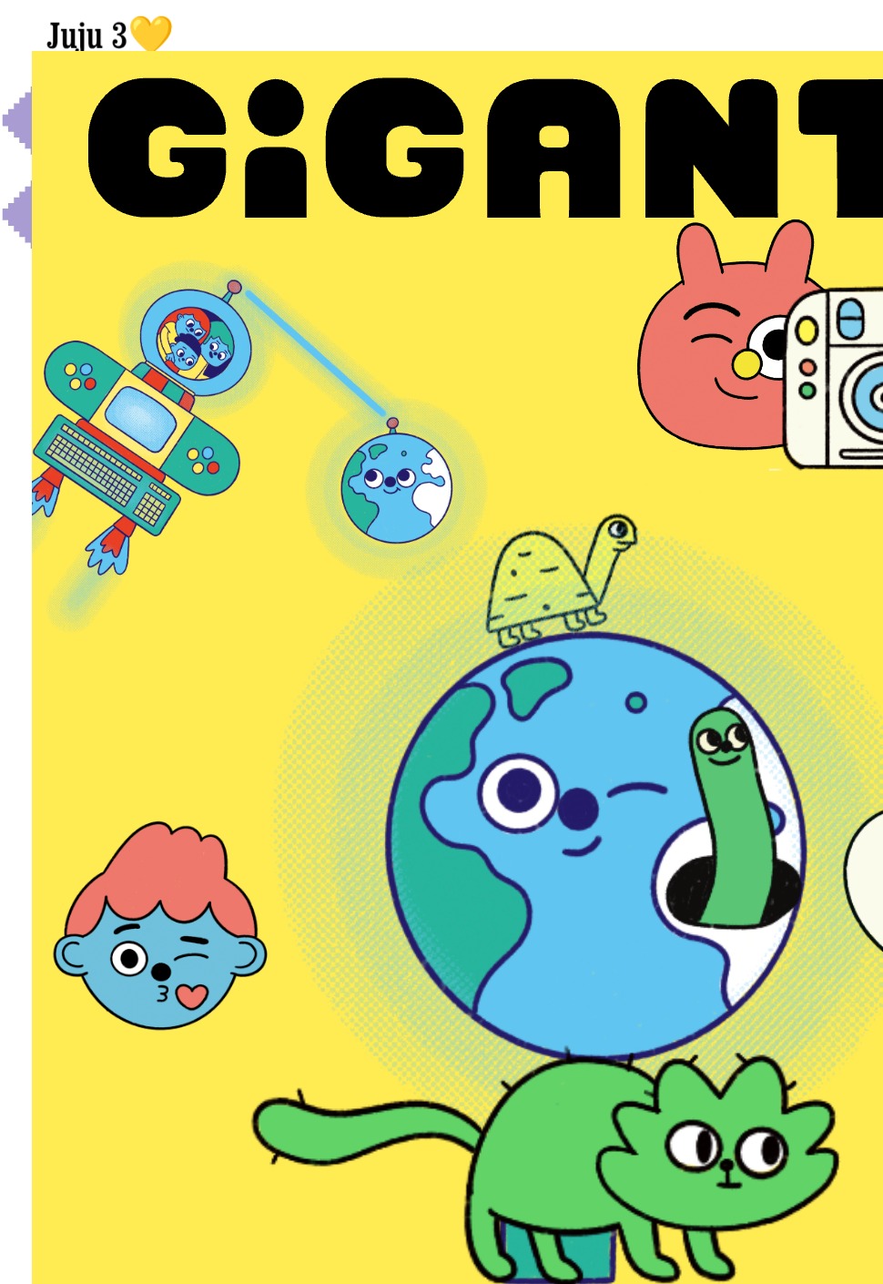 Se trata sobre todos los personajes sorprendidos con el gato que carga a el mundo en su lomo